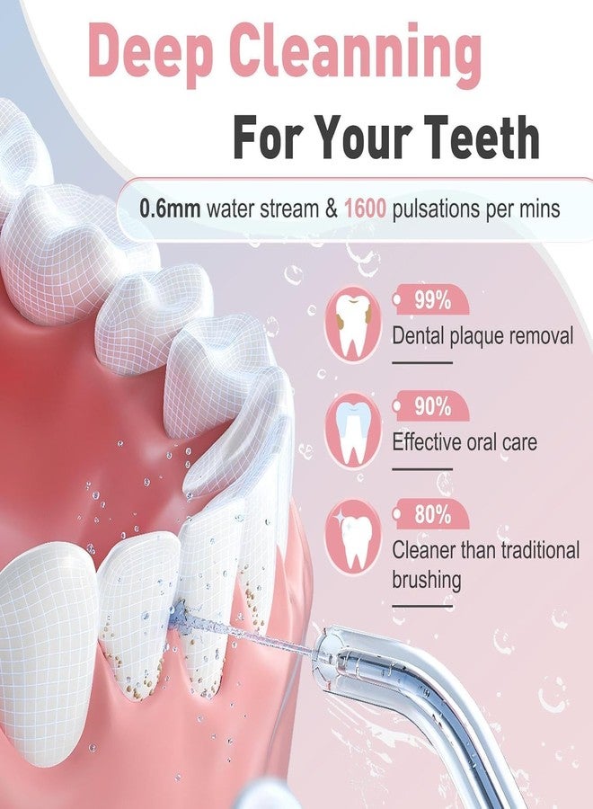 SellSho Water Flosser Cordless for Teeth, Portable Oral Irrigator, Cordless Water Dental Flosser Teeth Cleaner, IPX7 Waterproof Teeth Cleaner with 200ml Detachable Water Tank (002) - Image 5